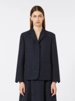 Giacca 'S MaxMara monopetto in jaquard floreale color blu notte art. SMMGIOIRE - immagine 2