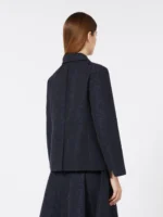 Giacca 'S MaxMara monopetto in jaquard floreale color blu notte art. SMMGIOIRE - immagine 3