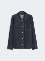 Camicia 'S MaxMara in denim di cotone color blu marino art. SMMENFASI