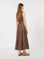 Abito 'S MaxMara in twill di seta fantasia pois color marrone art. SMMMARTINA - immagine 3