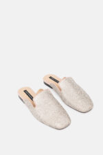 Sabot Mules Twentyfourhaitch in Raso Cipria e Strass Tacco 2 cm art. Aukena Cipria - immagine 3