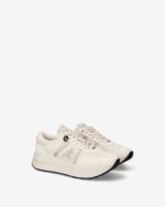 Sneakers Premiata Donna in Camoscio e Nylon Avorio Back Pitonato art. Bethcoin 8145 - immagine 4