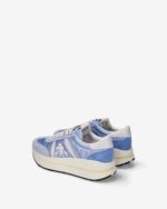 Sneakers Premiata Donna in Camoscio e Nylon Avorio Azzurro art. Bethcoin 8146 - immagine 5