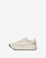 Sneakers Premiata Donna in Pelle Avorio Traforata e Camoscio Avorio art. Bethcoin 8171 - immagine 3