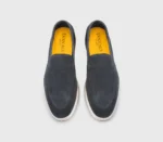 Mocassino Uomo Doucal's In Camoscio Blu Notte con Fondo Gomma Bianco Art. DU3413NWMAUY009GB15 - immagine 3