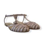 Sandalo Ragnetto Anna F con cinturino a T in Vernice Cipria art. 512 Vernice Cipria P - immagine 2