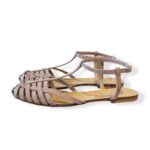 Sandalo Ragnetto Anna F con cinturino a T in Vernice Cipria art. 512 Vernice Cipria P - immagine 4