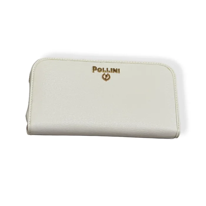 Portafogli Pollini In Pelle Grained Bianca con Cerniera art. SC5513PP0GSH0100, foto 1 di 3