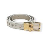 Cintura Pollini Linea Heritage In Pelle Avorio e Tortora Double Face art. TE6000PP05Q1110A