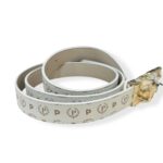 Cintura Pollini Linea Heritage In Pelle Avorio e Tortora Double Face art. TE6000PP05Q1110A - immagine 2