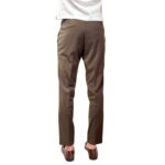 Pantaloni Fresco Lana con Elastico in vita e Tasca a Filo Michael Coal Marrone Testa di Moro art. Brad One More Size 3687 Capri - immagine 3