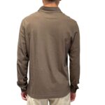 Polo a Maniche Lunghe Filippo De Laurentiis Tortora art PLMLBAS JCREPE U920 - immagine 3