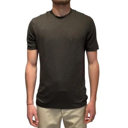T-shirt in Lino Filippo De Laurentiis Testa di Moro art TSMC JERLIN U190