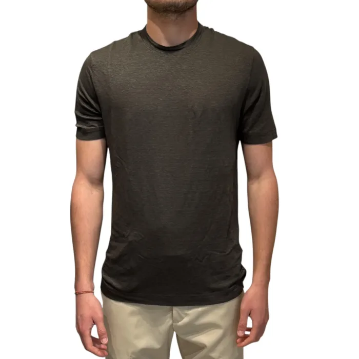 T-shirt in Lino Filippo De Laurentiis Testa di Moro art TSMC JERLIN U190, foto 1 di 3