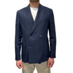 Giacca Doppiopetto Michael Coal in Puro Lino Blu Art. MCAUS3259 MC AUSTIN
