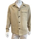 Overshirt  in Lino Beige con Tasca Frontale Art. MCJSP3259S26 FIELD JACKET 1 TK MC-JASPER 3259