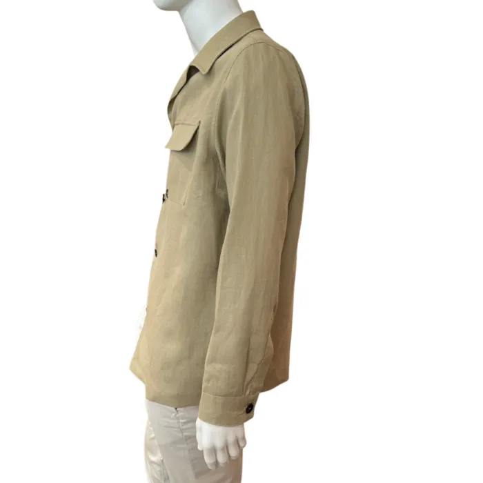 Overshirt  in Lino Beige con Tasca Frontale Art. MCJSP3259S26 FIELD JACKET 1 TK MC-JASPER 3259, foto 2 di 2