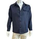Overshirt  in Lino Blu Navy con Tasca Frontale Art. MCJSP3259S26 FIELD JACKET 1 TK MC-JASPER 3259
