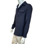 Overshirt  in Lino Blu Navy con Tasca Frontale Art. MCJSP3259S26 FIELD JACKET 1 TK MC-JASPER 3259 - immagine 3