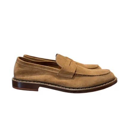 Mocassino Penny Doucal's Uomo in Camoscio Tortora con Fondo Cuoio art. DU2405PHOEUY106MV31