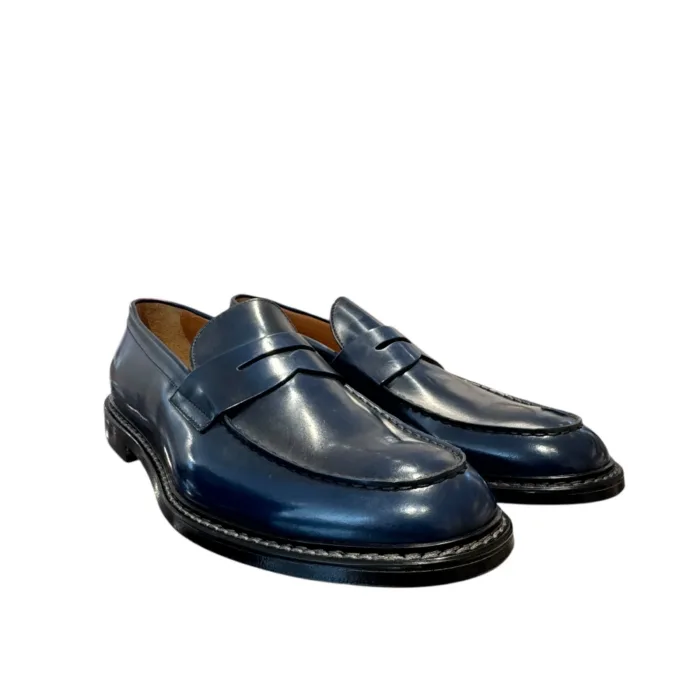 Mocassino Penny Doucal's Uomo in Pelle Bluette art. DU2405PHOEUF007NB10, foto 2 di 4