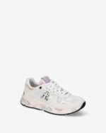 Sneakers Premiata Donna in Tela Traforata Bianca e Camoscio Avorio art. Mased 8206 - immagine 4
