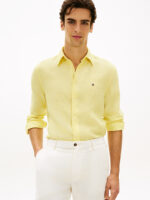 Camicia In Lino Regular Fit Uomo Tommy Hilfiger Giallo Citronella art. MW0MW41530 ZF0