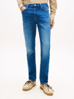 Jeans Bleecker slim Fit Uomo Tommy Hilfiger in Denim Lavaggio Medio con Scoloriture  art. MW0MW42316 1BA - immagine 2