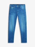 Jeans Bleecker slim Fit Uomo Tommy Hilfiger in Denim Lavaggio Medio con Scoloriture  art. MW0MW42316 1BA - immagine 4