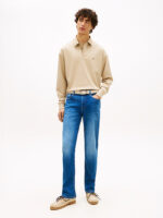 Jeans Bleecker slim Fit Uomo Tommy Hilfiger in Denim Lavaggio Medio con Scoloriture  art. MW0MW42316 1BA