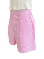 Pantaloncino Mc2 Saint Barth in Cotone a Righe Bianche e Rosa art. Amani Cotton Stripes Micro V 21 - immagine 2