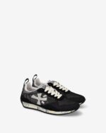 Sneakers Premiata Donna in Camoscio e Rete Nera art. Runsea25d 8107 - immagine 2