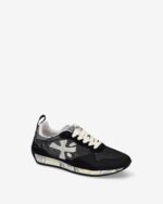 Sneakers Premiata Donna in Camoscio e Rete Nera art. Runsea25d 8107 - immagine 4