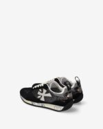 Sneakers Premiata Donna in Camoscio e Rete Nera art. Runsea25d 8107 - immagine 5