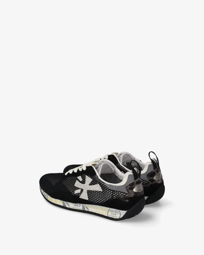 Sneakers Premiata Donna in Camoscio e Rete Nera art. Runsea25d 8107, foto 5 di 5