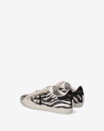 Sneakers Premiata Donna in Camoscio Avorio e Paillettes Zebrate art. Stevend 8053 - immagine 5