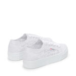 Sneakers Platform Superga Donna in Tela Macrame Bianca art. 2740 Flower Macrame - immagine 3