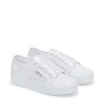 Sneakers Platform Superga Donna in Tela Macrame Bianca art. 2740 Flower Macrame - immagine 2