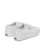 Sneakers Platform Superga Donna in Tela Bianca art. 2740 Platform White - immagine 3