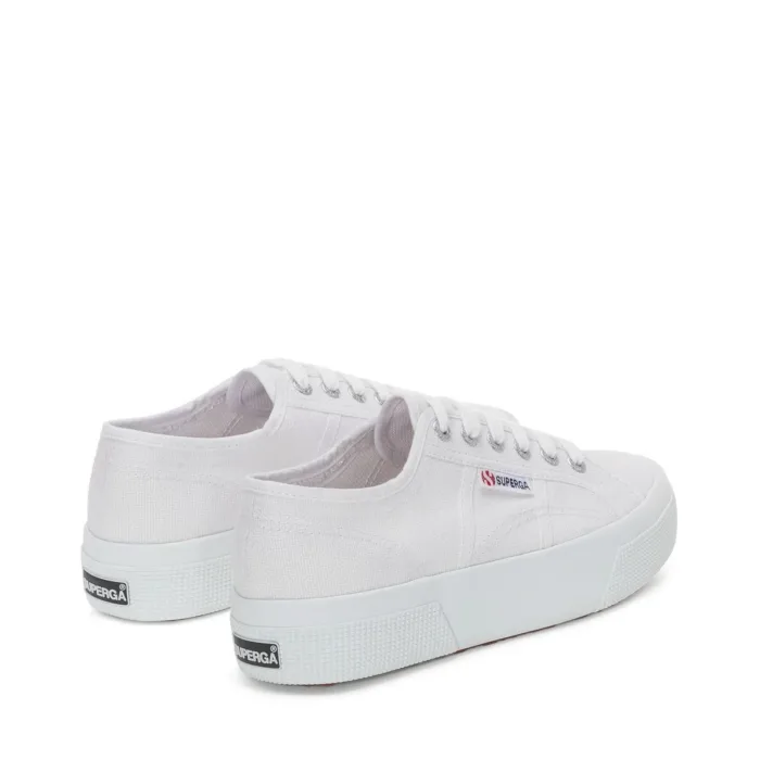 Sneakers Platform Superga Donna in Tela Bianca art. 2740 Platform White, foto 3 di 5
