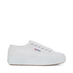 Sneakers Platform Superga Donna in Tela Bianca art. 2740 Platform White