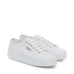 Sneakers Platform Superga Donna in Tela Bianca art. 2740 Platform White - immagine 2