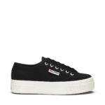 Sneakers Platform Superga Donna in Tela Blu art. 2740 Platform Navy