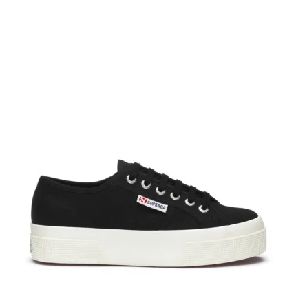 Sneakers Platform Superga Donna in Tela Blu art. 2740 Platform Navy