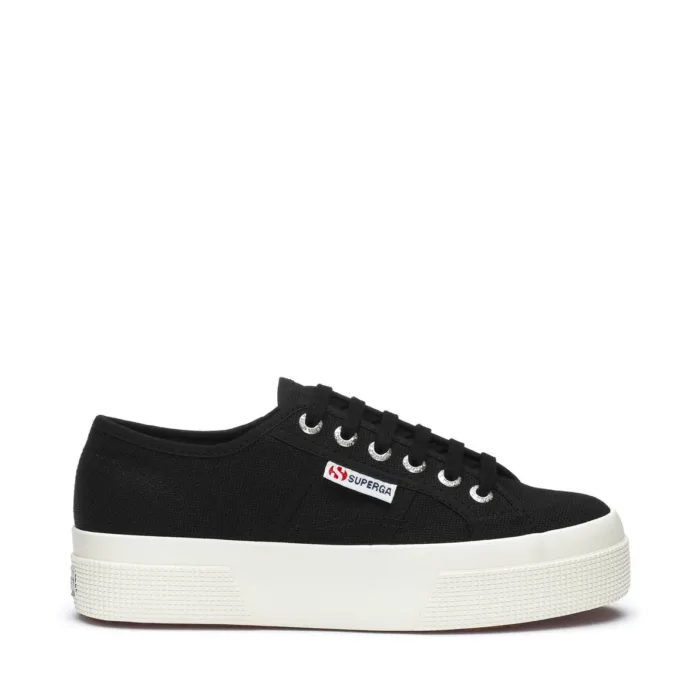 Sneakers Platform Superga Donna in Tela Blu art. 2740 Platform Navy, foto 1 di 5
