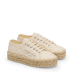 Sneakers Platform Superga Donna in Tela Avorio Crochet art. 2740 Platform Crochet Rope - immagine 2