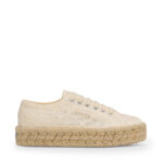 Sneakers Platform Superga Donna in Tela Avorio Crochet art. 2740 Platform Crochet Rope