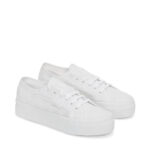Sneakers Platform Superga Donna in Tela Sangallo Bianca art. 2740 Flower Sangallo - immagine 2