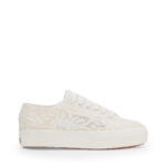 Sneakers Platform Superga Donna in Pizzo Macramè Avorio art. 2740 Platform Pizzo Macrame