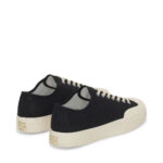 Sneakers Superga Uomo in Tela Nera Suola Bianca art. 2432 Works Low Cut Cotton Canvas Black-Off White - immagine 3